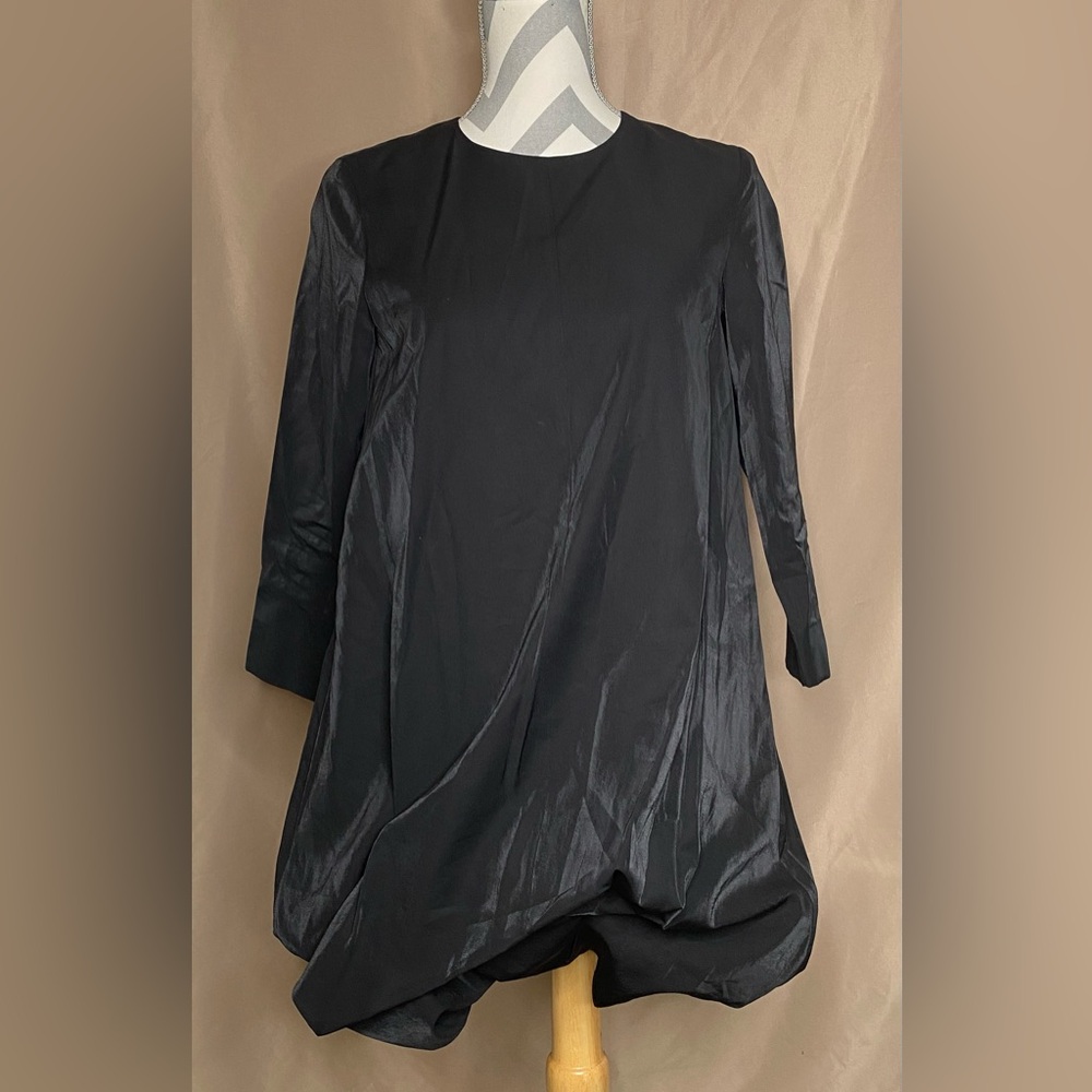 COS 34 Shimmery Black Dress With Pockets